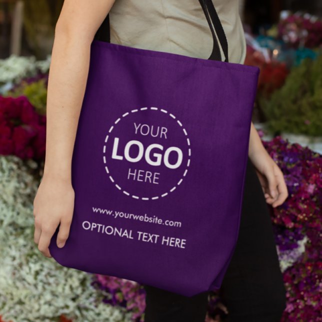 Logotyp Ladda upp Marknadsföring Lila Toit Bag Tygkasse (Skapare uppladdad)