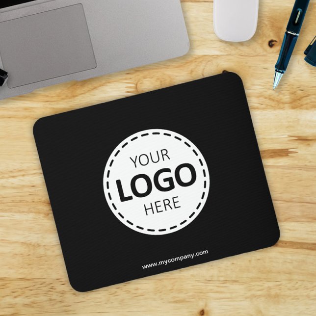 Logotyp Ladda upp modern enkel svart Musmatta (Skapare uppladdad)