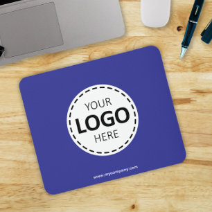 Logotyp Ladda upp modern, enkelt blå Musmatta