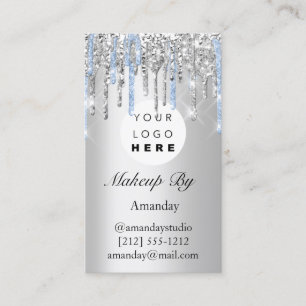 Logotyp Lash Extension Makeup Artist Silver Visitkort