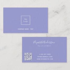 Logotyp lavender-minsta elegant QR-kod Visitkort
