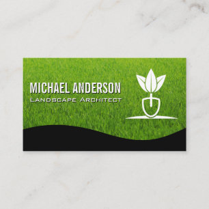 Logotyp Lawnmower Grass Visitkort