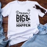 Logotyp Lettering Dream Big Gör det till affärer T Shirt<br><div class="desc">Kan du vara modig och göra något stort? Då är den här skjortan perfekt för dig. En trevlig påminnelse om att drömmar om kom stämmer med hårt arbete och beslutsamhet. Den inspirerande konsthandlingen skriver roligt original motivational ord Dream Big och gör det till verklighet på en skjorta där det också...</div>