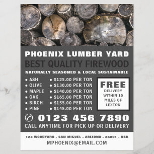Logotyp, Lumber/Timber/Wood Yard-reklam Reklamblad