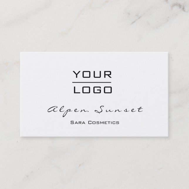 Logotyp Makeup Artist Black White Visitkort (Framsida)