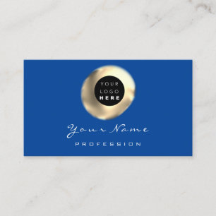 Logotyp Makeup Artist Hair Nagel Blommigt Guld Roy Visitkort