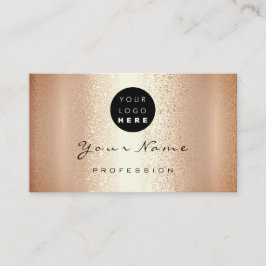 Logotyp Makeup Artist Hair Nagel Coral Ro Guld Visitkort