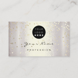 Logotyp Makeup Artist Hair Nagel Smoky Silver Guld Visitkort