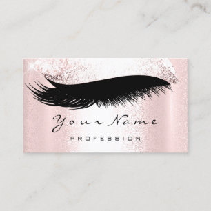 Logotyp Makeup Artist Professionell Glam Rosa Lash Visitkort