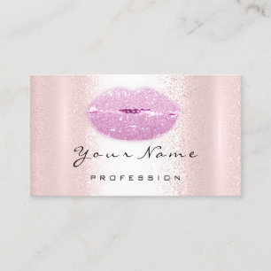 Logotyp Makeup Artist Professionell Läppar Kiss G Visitkort