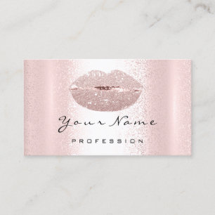 Logotyp Makeup Artist Professionell Läppar Kiss Visitkort