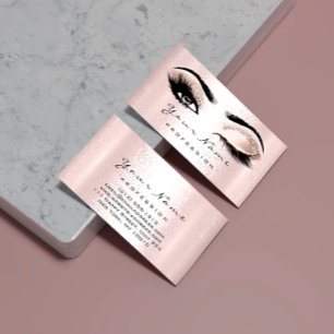 Logotyp Makeup Artist Professionell Ro Rosa Lash Visitkort
