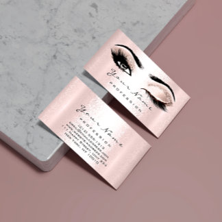 Logotyp Makeup Artist Professionell Ro Rosa Lash Visitkort