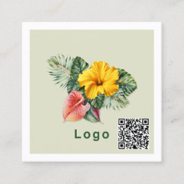 Logotyp Mall QR-kod Fyrkantigt Visitkort