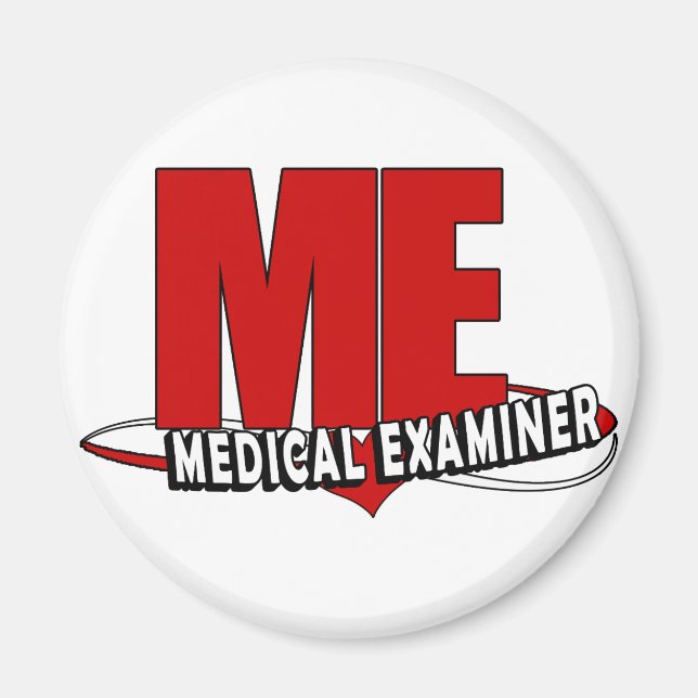 LOGOTYP ME ACRONYM MEDICAL EXAMINER MAGNET (Framsidan)