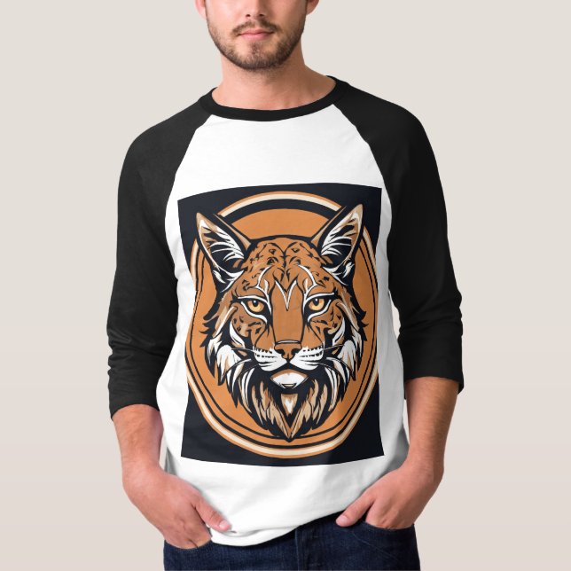 Logotyp med bobcat stiliserad t shirt (Framsida)