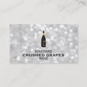 Logotyp med Dividers Champagne (vit bokeh) Visitkort