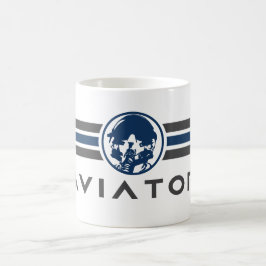Logotyp med Fighter Pilot Helmet Kaffemugg