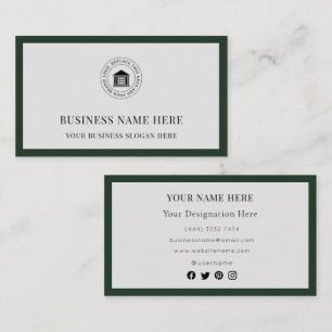 Logotyp med modern Anpassningsbar - minimalistisk Visitkort