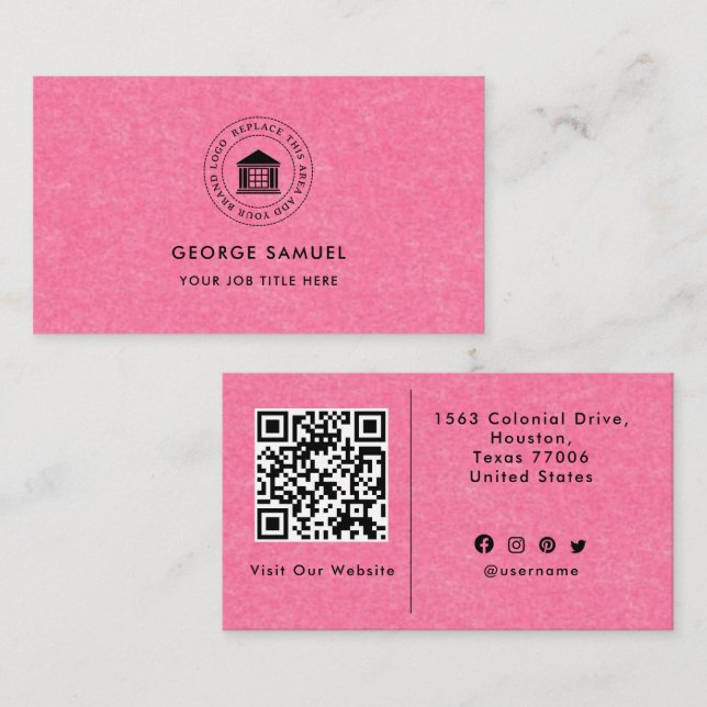 Logotyp med modern Anpassningsbar - minimalistisk  Visitkort (Fram/baksida)