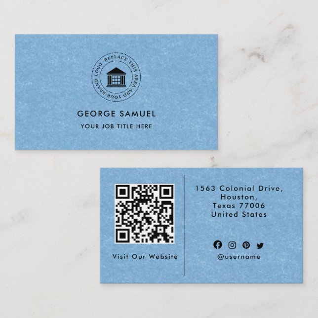 Logotyp med modern Anpassningsbar - minimalistisk  Visitkort (Fram/baksida)