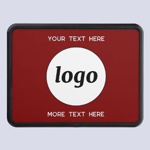 Logotyp med text Business Promoting Burgundy Red Dragkroksskydd