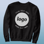 Logotyp med textreklam lång ärmad tröja<br><div class="desc">Lägg till logotyp och text i den här moderna marknadsföringsdesignen. Välj ett basmärke färg för att spegla ditt varumärke för små företag och ta bort texten om du vill. Underbar för medarbetaruniformer,  affärsprogram och företagsevenemang,  eller till ge bort till dina kunder och kunder som reklamartiklar.</div>