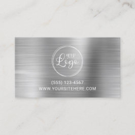 Logotyp med webbplatsens URL Silver Foil Visitkort
