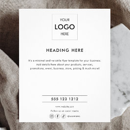 Logotyp Minimal Affärsmarknadsföring Svart Flygblad