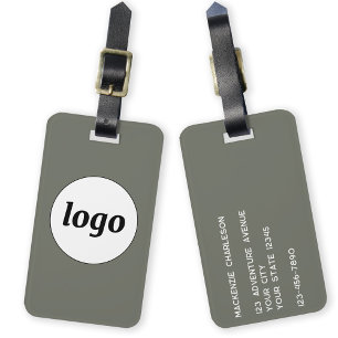 Logotyp Minimalist Sage Grönt Business Bagagebricka