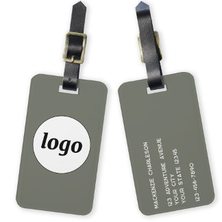 Logotyp Minimalist Sage Grönt Business Bagagebricka