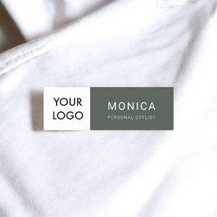 Logotyp Minimalistisk Grönt Namn bricka Namnbricka