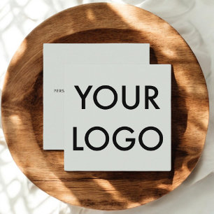 Logotyp - minimalistisk Modern Sage Grönt Fyrkantigt Visitkort