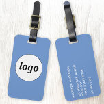 Logotyp - minimalistiskt kampanjmärke för blått fö bagagebricka<br><div class="desc">Enkel logotyp för ditt företag. Byt ut logotypen och informationen mot din egen och anpassa bakgrunden till färg i designen verktyg. Perfekt för att vara en marknadsföringspost till ge för kunder,  kunder och anställda,  samt för affärsresor och affärsutställningar.</div>