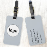 Logotyp - minimalistiskt kampanjmärke för blått fö bagagebricka<br><div class="desc">Enkel logotyp för ditt företag. Byt ut logotypen och informationen mot din egen och anpassa bakgrunden till färg i designen verktyg. Perfekt för att vara en marknadsföringspost till ge för kunder,  kunder och anställda,  samt för affärsresor och affärsutställningar.</div>