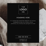 Logotyp minimalt Black Business Marknadsföring Flygblad<br><div class="desc">Enkel affärsflygare.</div>