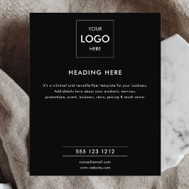 Logotyp minimalt Black Business Marknadsföring Flygblad