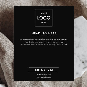 Logotyp minimalt Black Business Marknadsföring Flygblad