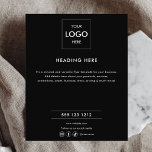 Logotyp - minimalt Business Marknadsföring Black Flygblad<br><div class="desc">Enkel affärsflygare.</div>