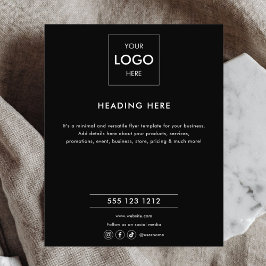 Logotyp - minimalt Business Marknadsföring Black Flygblad