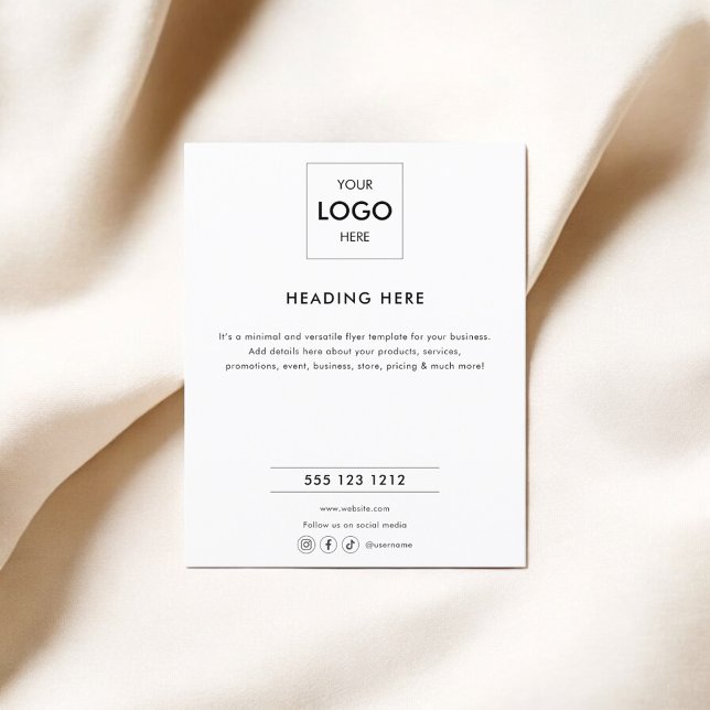 Logotyp - minimalt Business Marknadsföring Black Flygblad (Skapare uppladdad)