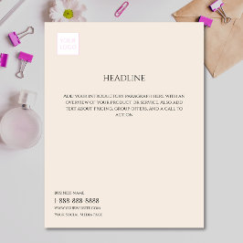 Logotyp - minimalt Cream Business Marknadsföring F