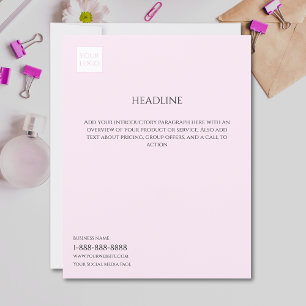 Logotyp - minimalt Rosa Business Marknadsföring Fl