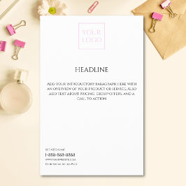 Logotyp - minimalt Vita Business Marknadsföring Fl Flygblad