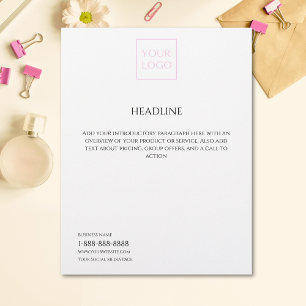 Logotyp - minimalt Vita Business Marknadsföring Fl Reklamblad