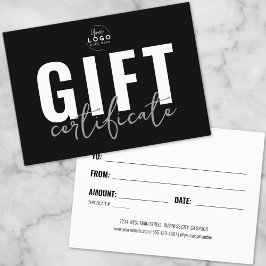 Logotyp Modern Business Gift Certificate Visitkort