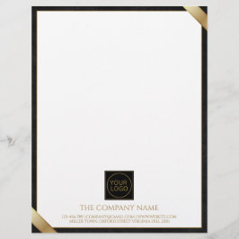 Logotyp Modern Navy Leather Letterhead Brevhuvud