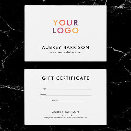 Logotyp Modern Professionell Gift-certifikat Visitkort
