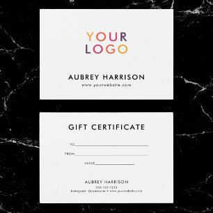 Logotyp Modern Professionell Gift-certifikat Visitkort