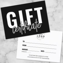 Logotyp Modern Script Business Gift Certificate